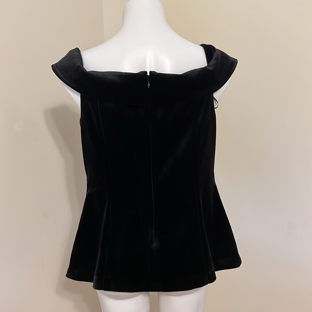 NEW Express Black Velvet off the shoulder faux double breasted vest sizes XS ,L - Picture 7 of 16